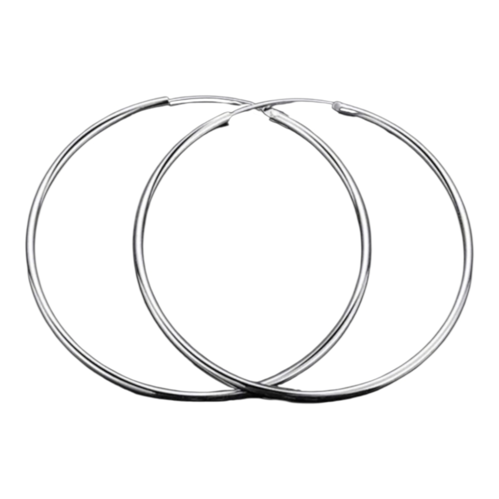 Round Hoop Earrings Stainless Steel
